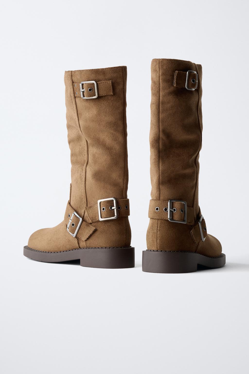 ВЫСОКИЕ САПОГИ С ПРЯЖКАМИ