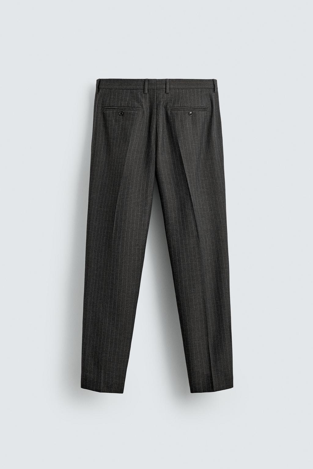 КОСТЮМНЫЕ БРЮКИ В ТОНКУЮ ПОЛОСКУ