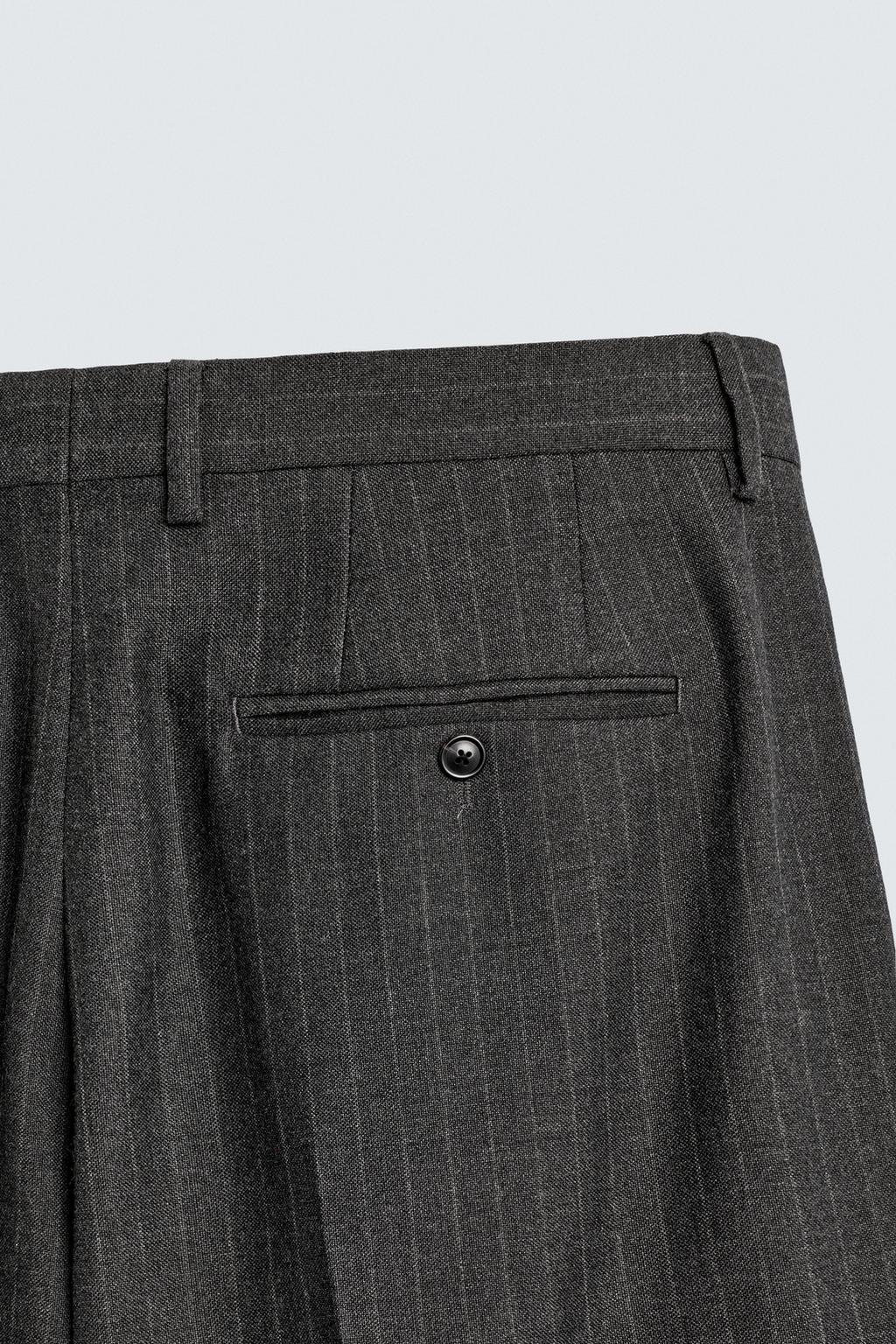 КОСТЮМНЫЕ БРЮКИ В ТОНКУЮ ПОЛОСКУ