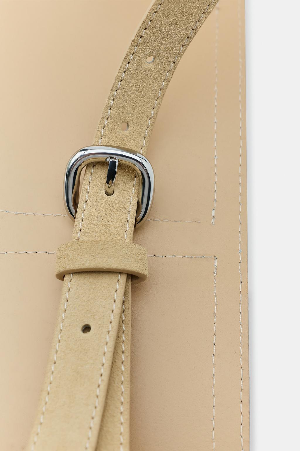 РЕМЕНЬ-СУМКА С КАРМАНАМИ ИЗ 100% КОЖИ