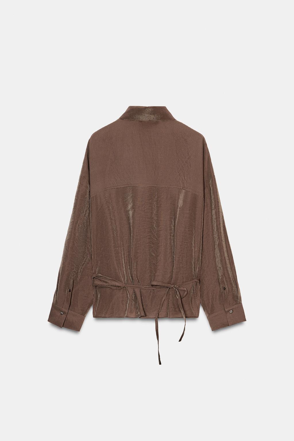 РУБАШКА С ЗАПАХОМ В ПОЛОСКУ