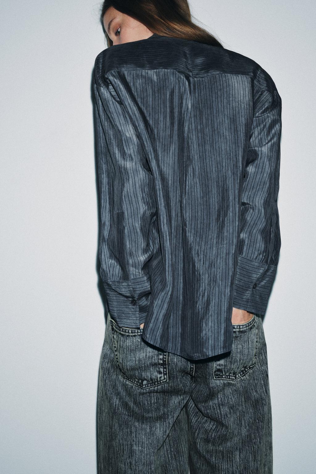 СВОБОДНАЯ РУБАШКА ОВЕРСАЙЗ В ПОЛОСКУ — КОЛЛЕКЦИЯ ZW