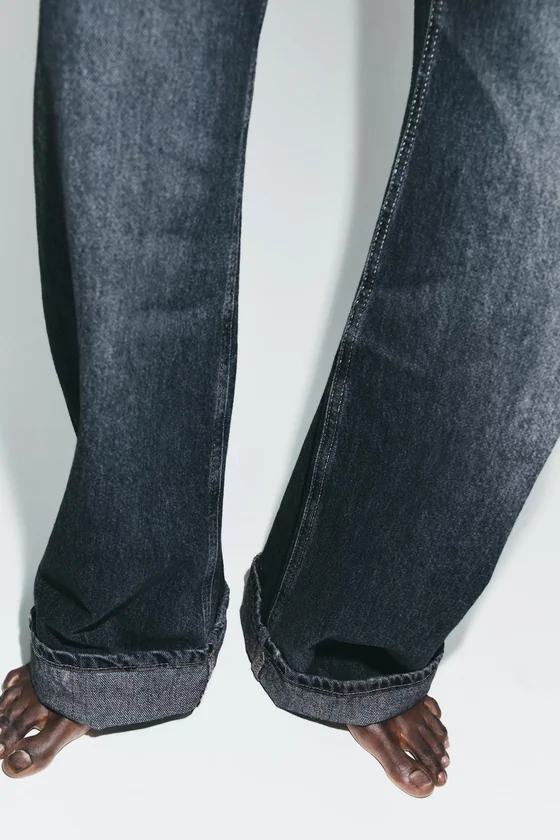 ДЖИНСЫ TRF BAGGY FOLDED СО СРЕДНЕЙ ПОСАДКОЙ