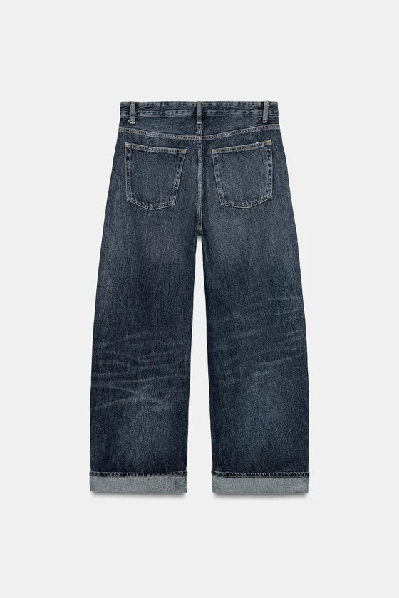 ДЖИНСЫ TRF BAGGY FOLDED СО СРЕДНЕЙ ПОСАДКОЙ