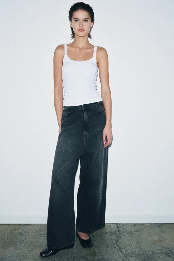 ДЖИНСЫ ZW COLLECTION СВОБОДНОГО КРОЯ BAGGY LEG С НИЗКОЙ ПОСАДКОЙ