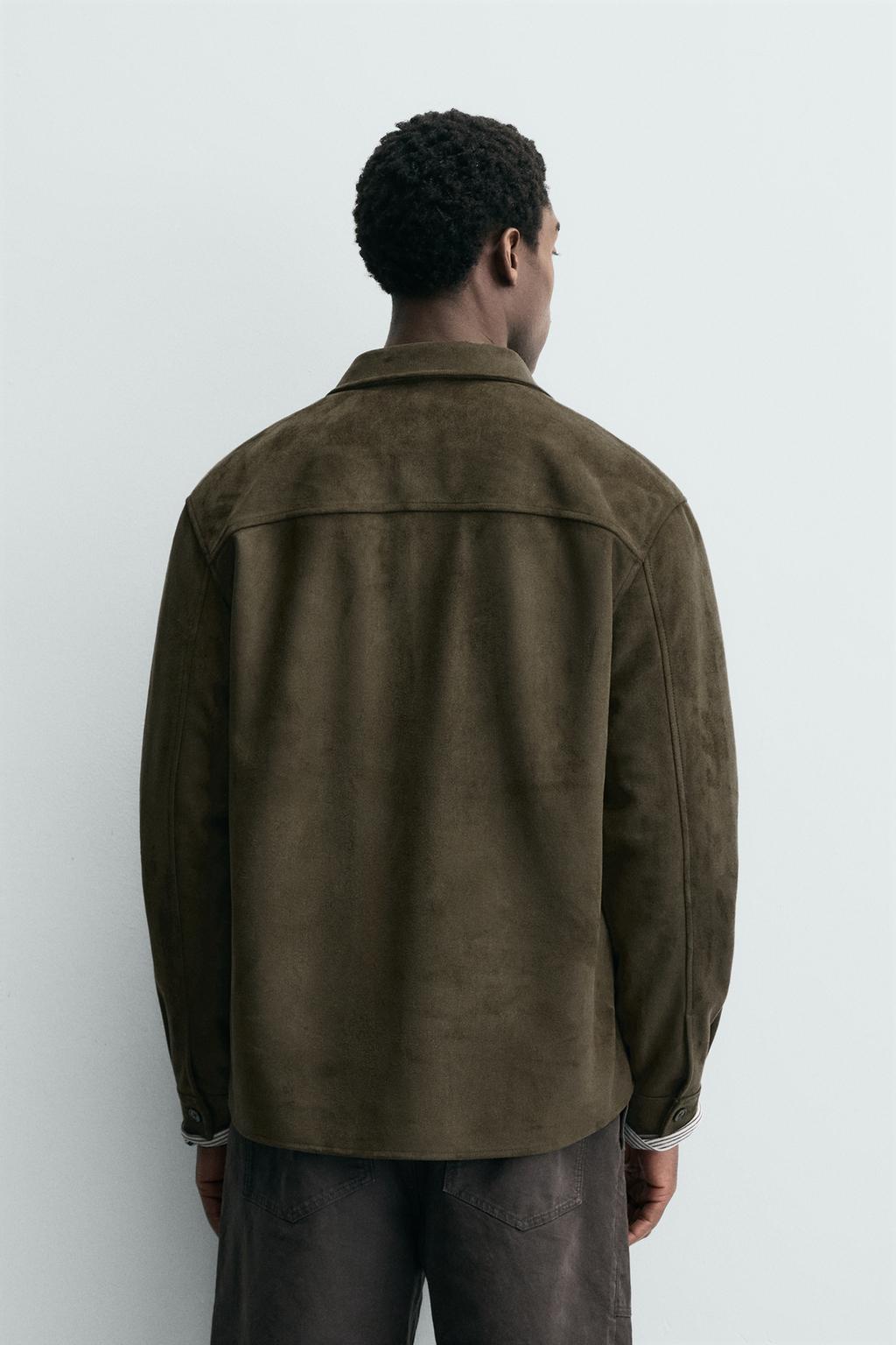 КУРТКА-РУБАШКА ИЗ ИСКУССТВЕННОЙ ЗАМШИ