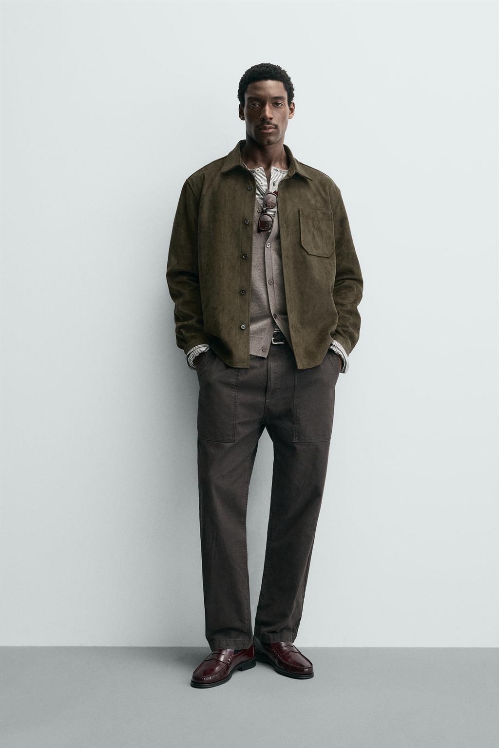 КУРТКА-РУБАШКА ИЗ ИСКУССТВЕННОЙ ЗАМШИ