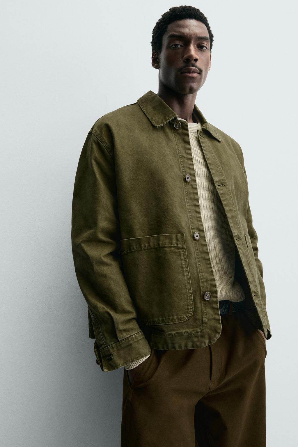 КУРТКА-РУБАШКА СВОБОДНОГО КРОЯ С КАРМАНАМИ