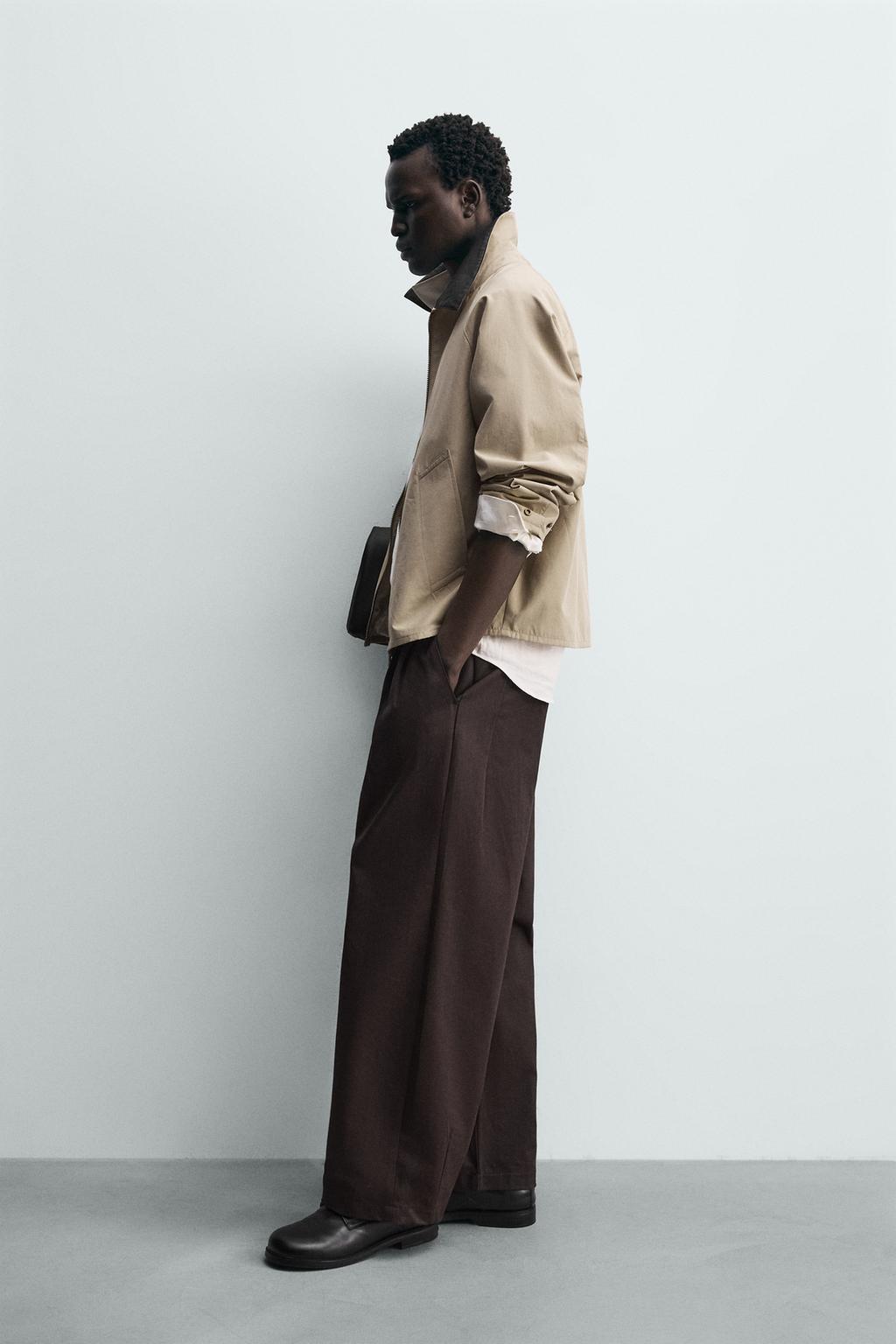 КУРТКА-РУБАШКА С КОНТРАСТНЫМ ВОРОТНИКОМ