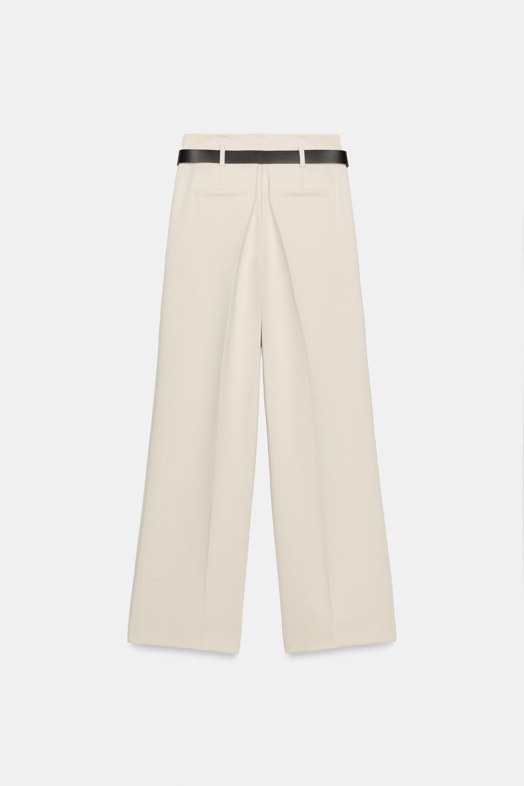 ПРЯМЫЕ БРЮКИ С ЗАЩИПАМИ И РЕМНЕМ