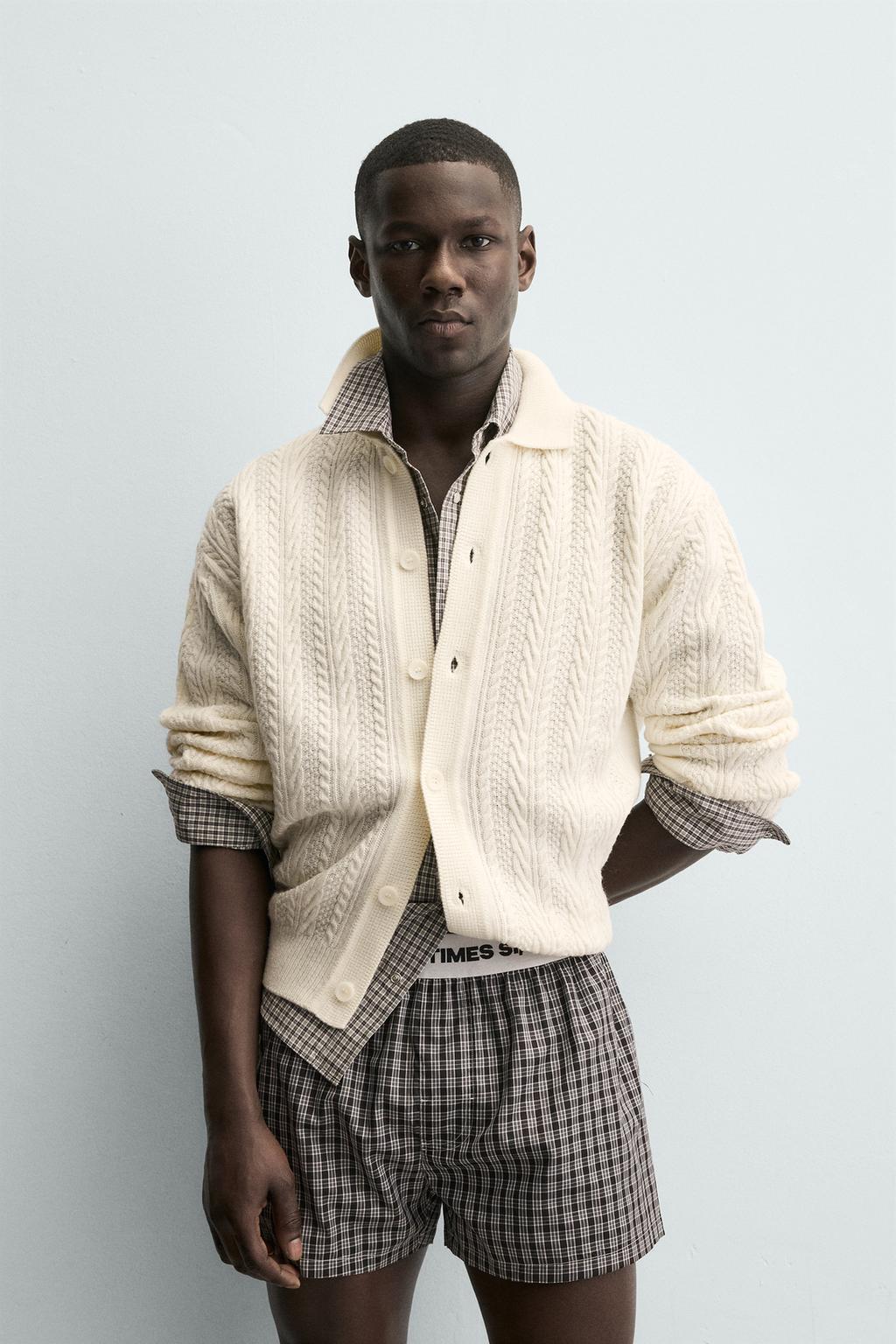 КАРДИГАН С РЕЛЬЕФНЫМИ КОСАМИ