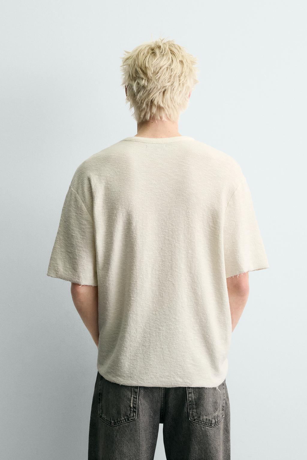 Трикотажная футболка с контрастным принтом