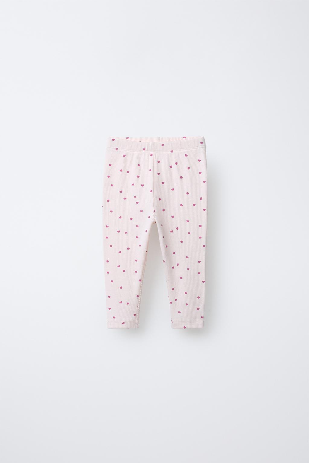 НАБОР ИЗ ДВУХ ЛЕГИНСОВ С СЕРДЕЧКАМИ И ОДНОТОННЫХ