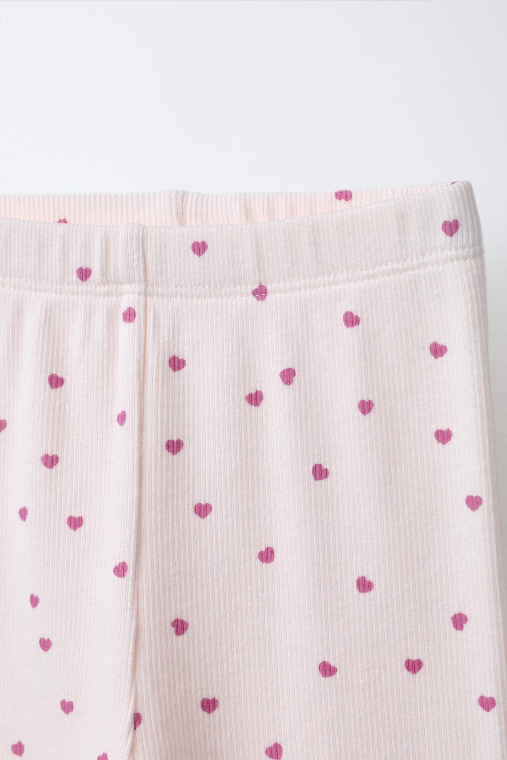 НАБОР ИЗ ДВУХ ЛЕГИНСОВ С СЕРДЕЧКАМИ И ОДНОТОННЫХ