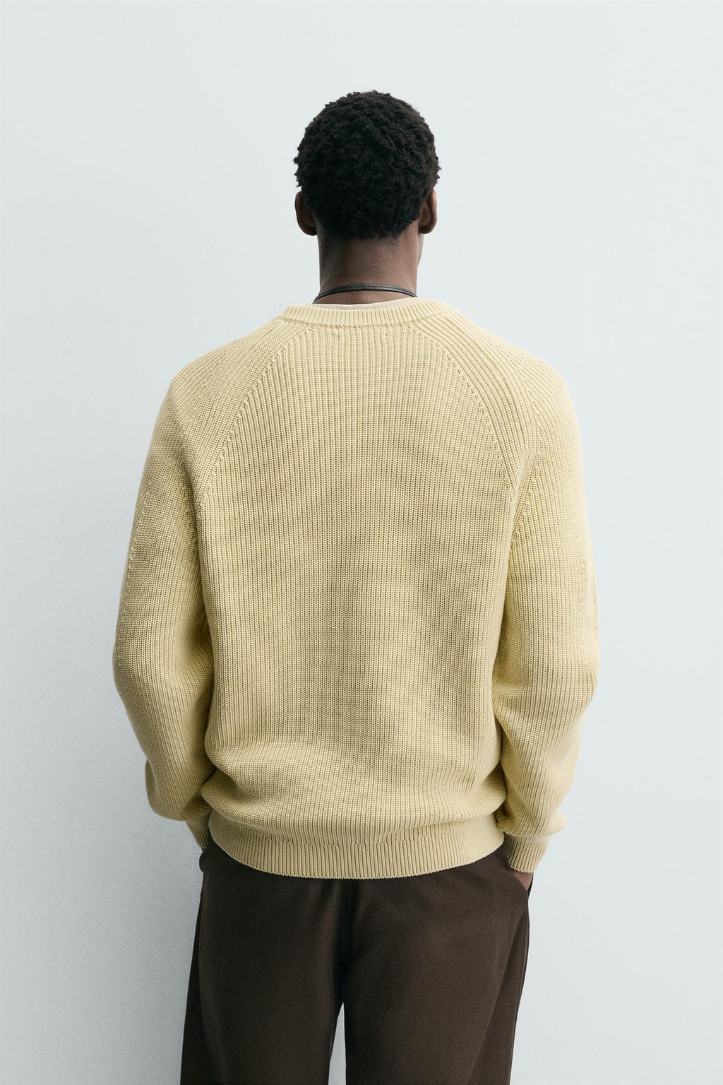 СВИТЕР ИЗ РЕЛЬЕФНОЙ ТКАНИ В РУБЧИК