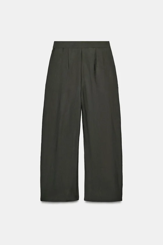 БРЮКИ WIDE-LEG С ЗАЩИПАМИ — ZW COLLECTION