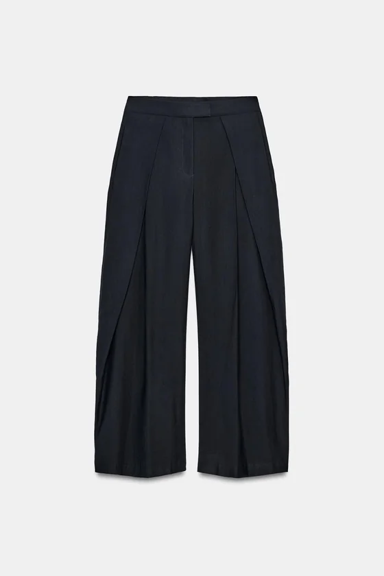БРЮКИ WIDE-LEG С ЗАЩИПАМИ — ZW COLLECTION