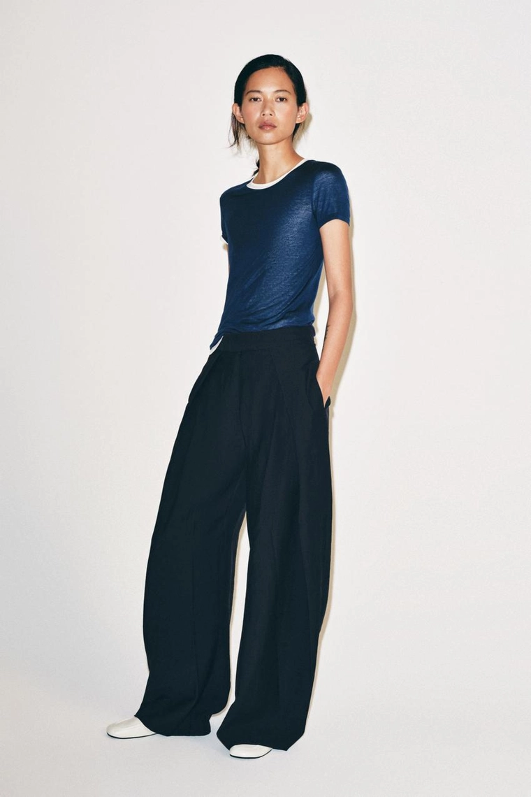 БРЮКИ WIDE-LEG С ЗАЩИПАМИ — ZW COLLECTION