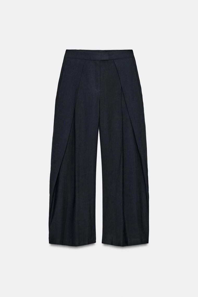 БРЮКИ WIDE-LEG С ЗАЩИПАМИ — ZW COLLECTION