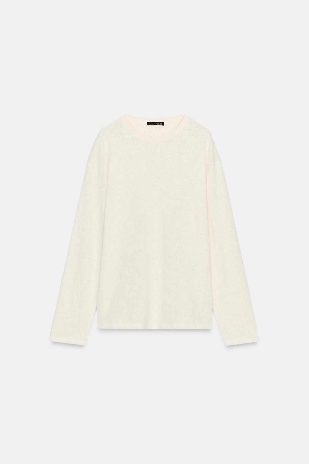 ФУТБОЛКА В СТИЛЕ РУСТИК С ДЛИННЫМИ РУКАВАМИ