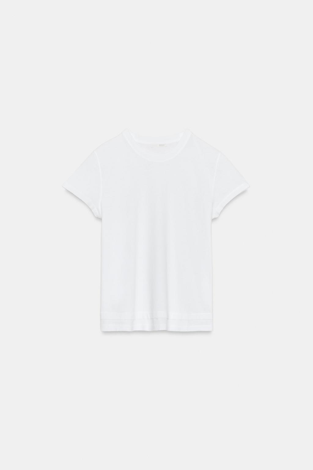 ФУТБОЛКА С КОРОТКИМИ РУКАВАМИ И ДВОЙНЫМ НИЗОМ