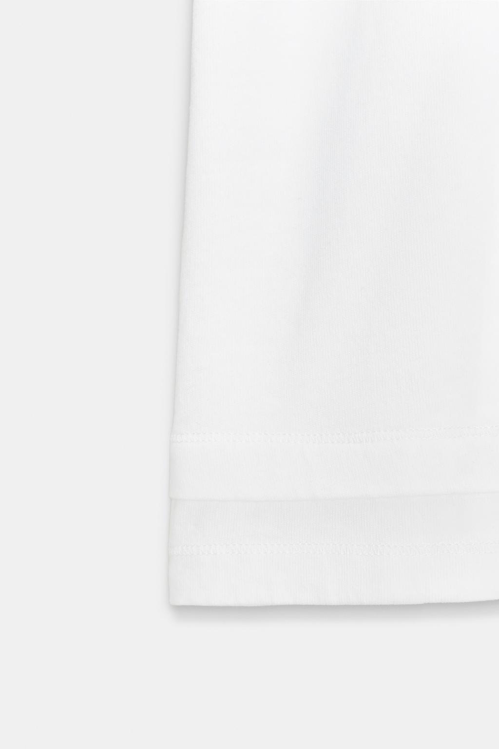 ФУТБОЛКА С КОРОТКИМИ РУКАВАМИ И ДВОЙНЫМ НИЗОМ