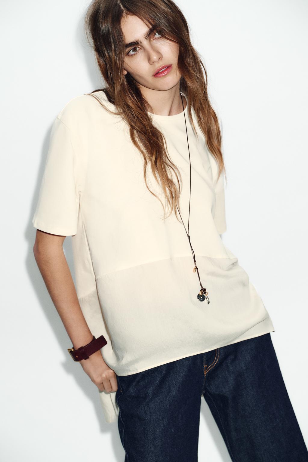 КОМБИНИРОВАННАЯ ФУТБОЛКА ОВЕРСАЙЗ