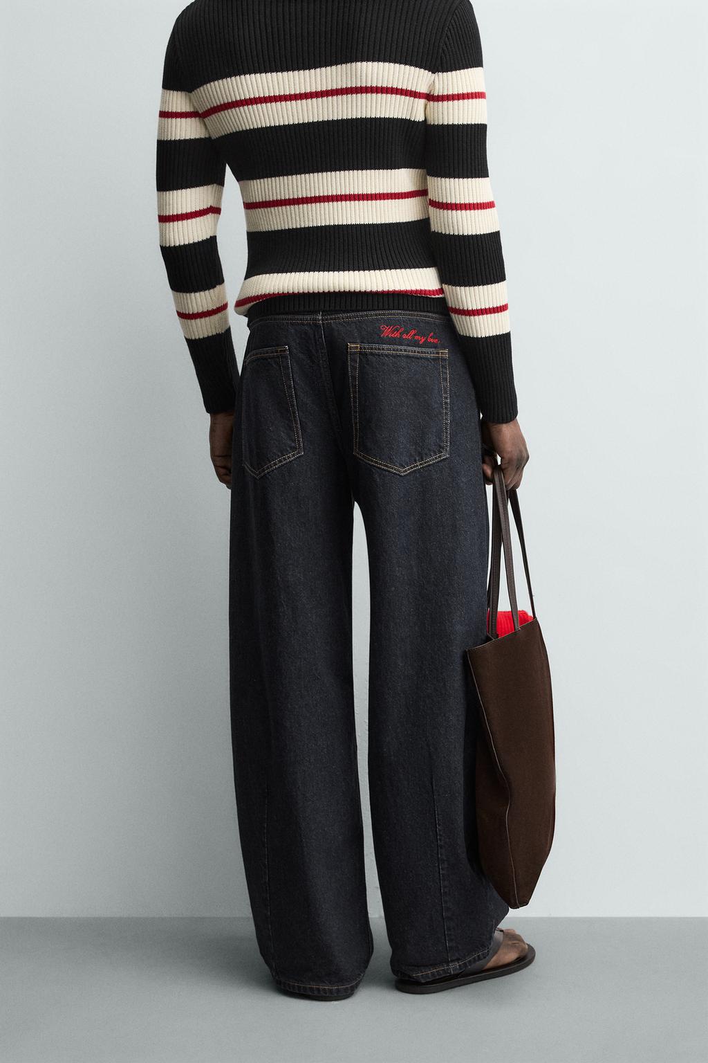 ДЖИНСЫ BALLOON FIT С ВЫШИВКОЙ CUPIDO