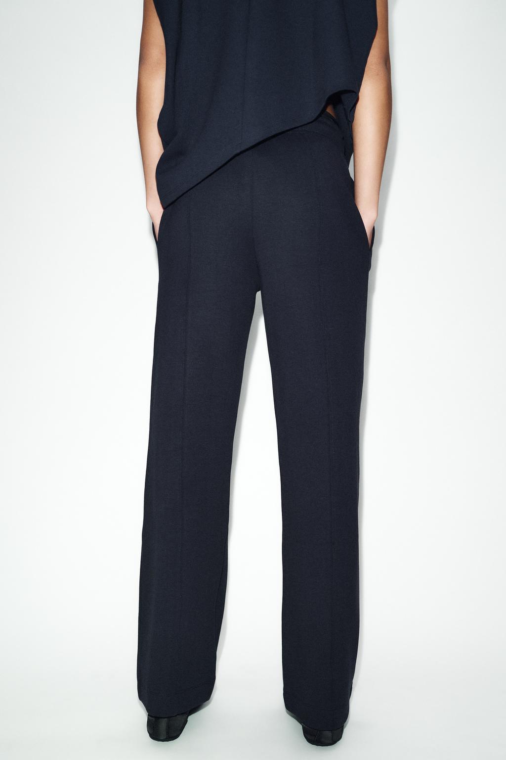 БРЮКИ ИЗ ИНТЕРЛОКА ПРЯМОГО КРОЯ