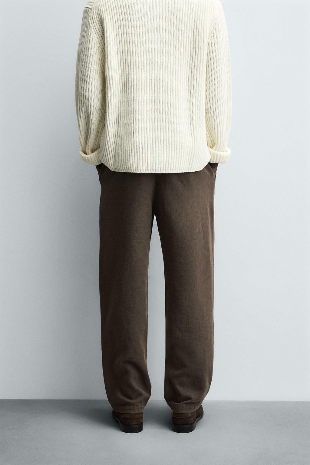 Текстурированные брюки свободного кроя