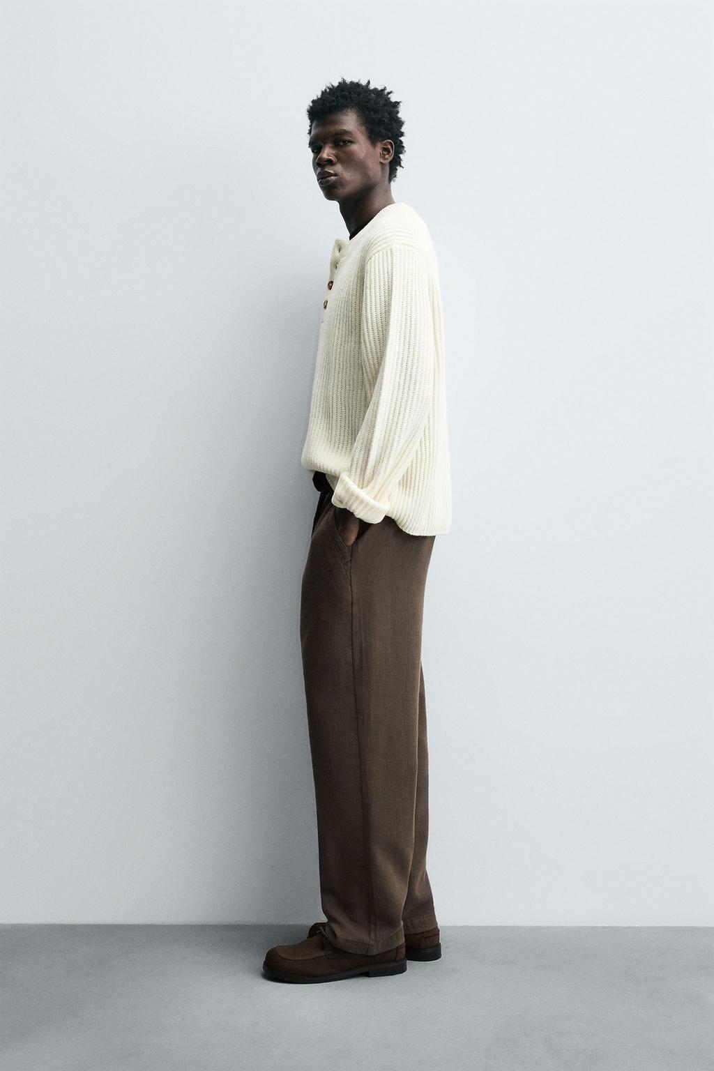 Текстурированные брюки свободного кроя