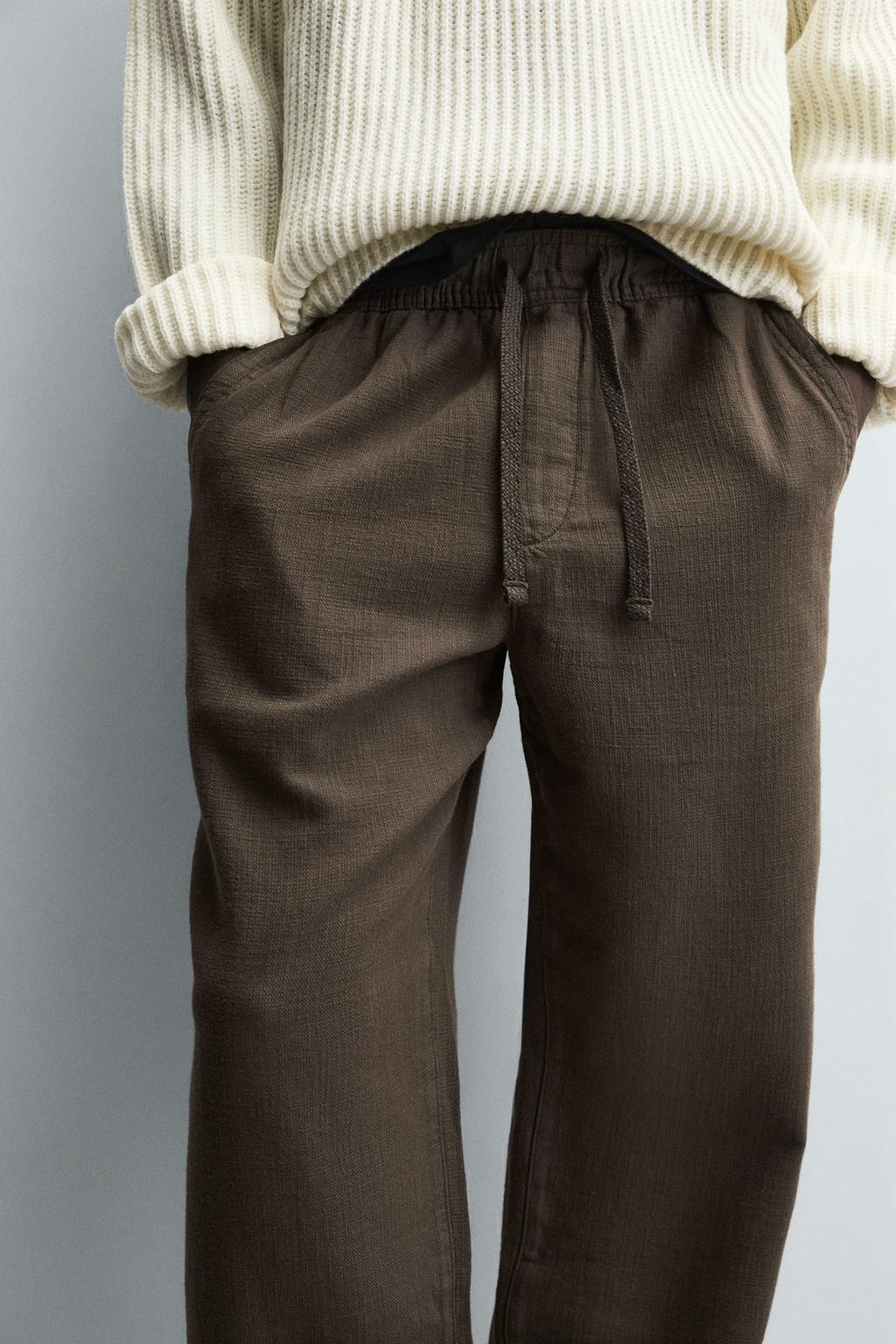 Текстурированные брюки свободного кроя