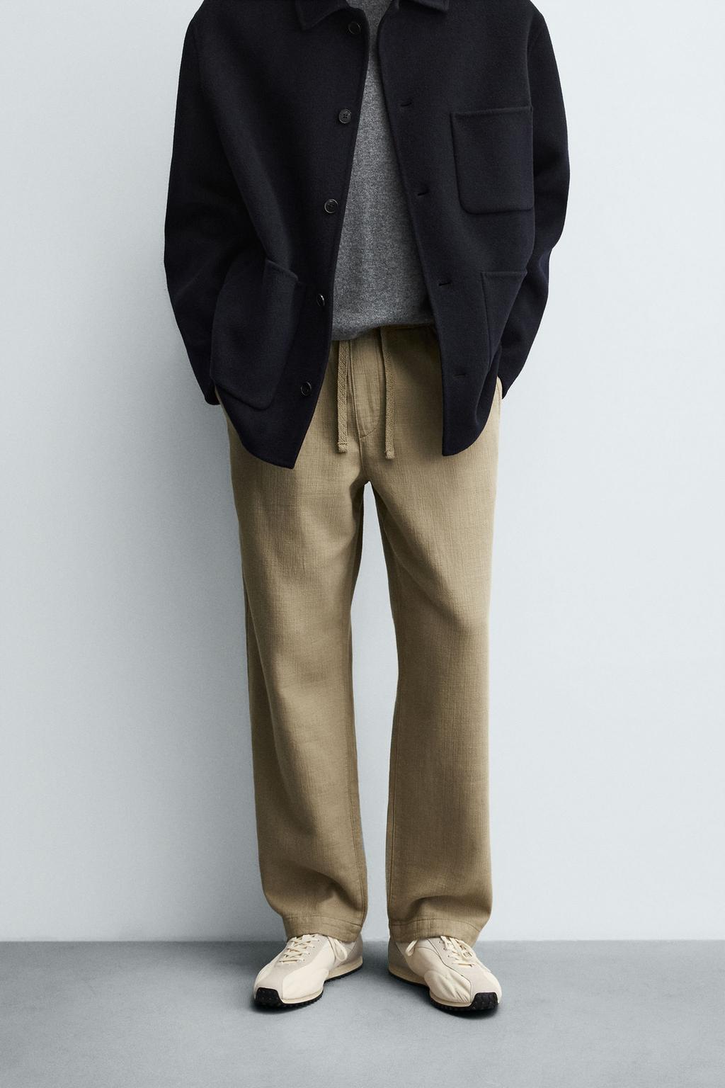 Текстурированные брюки свободного кроя