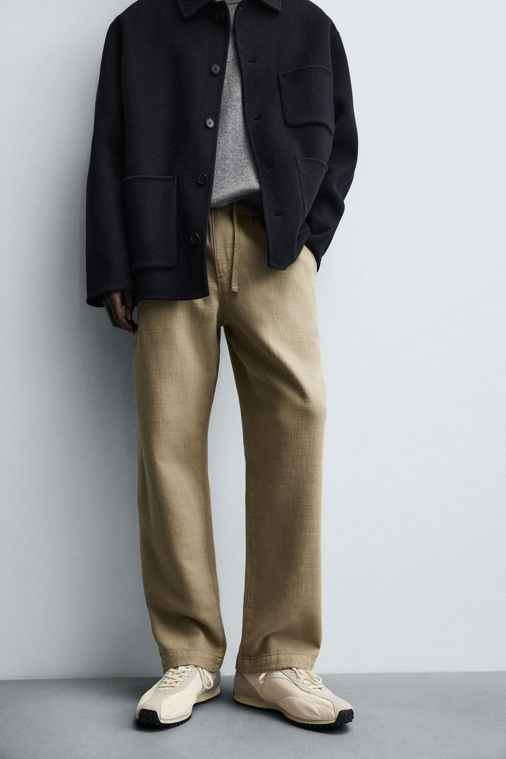 Текстурированные брюки свободного кроя