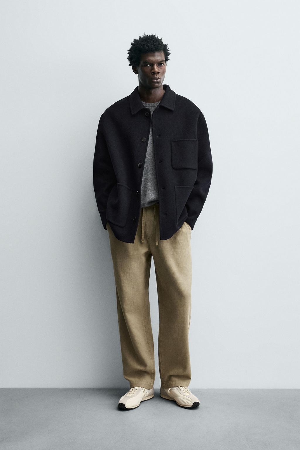 Текстурированные брюки свободного кроя