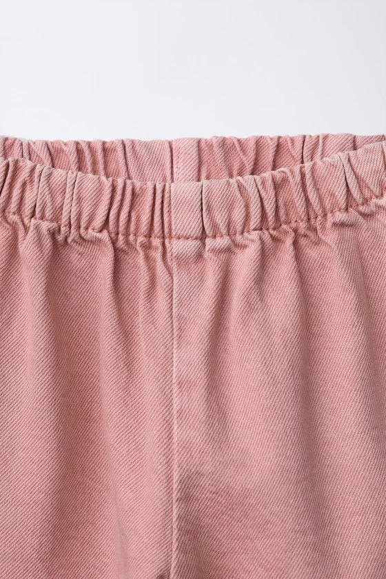 БРЮКИ BAGGY ИЗ САРЖИ С КАРМАНОМ В ВИДЕ СЕРДЦА