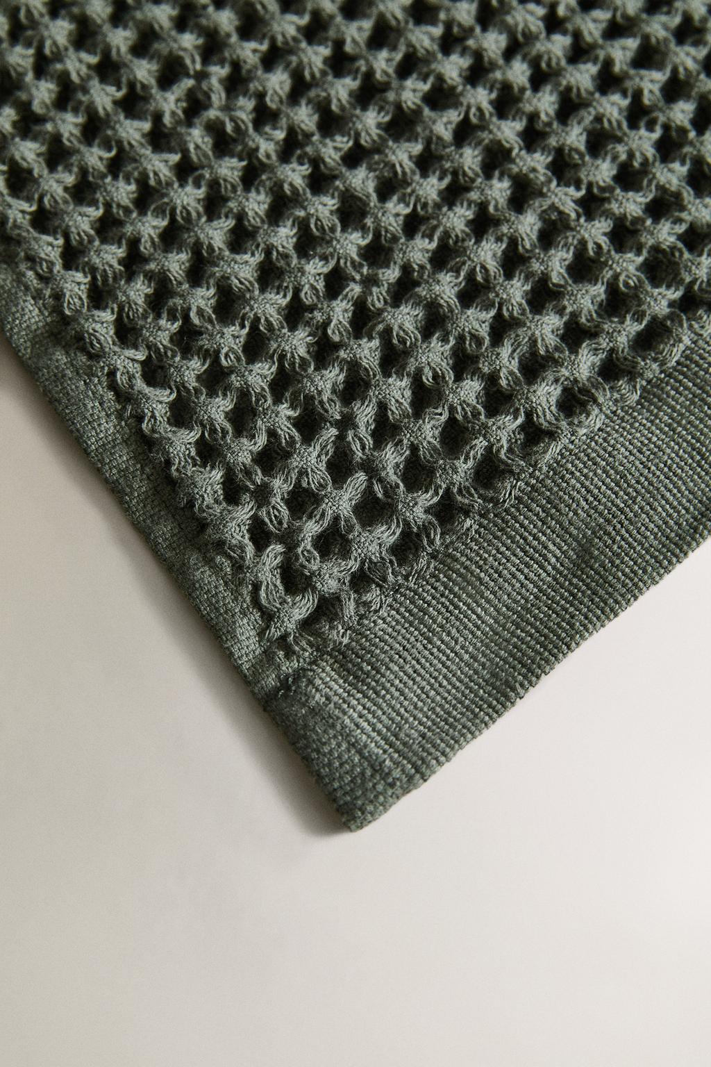 Хлопковое полотенце с вафельным плетением