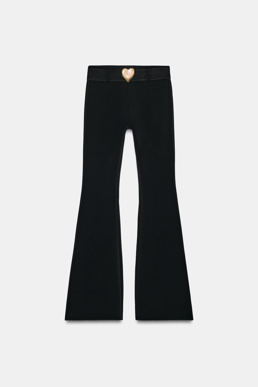 ЭЛАСТИЧНЫЕ БРЮКИ С ПОЯСОМ В ВИДЕ СЕРДЦА