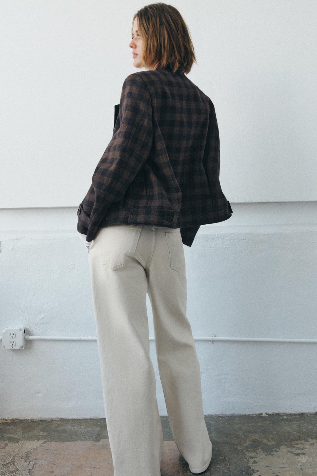 КУРТКА В КЛЕТКУ С ЗАПАХОМ — ZW COLLECTION