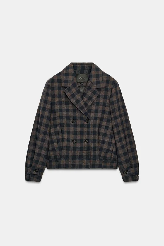 КУРТКА В КЛЕТКУ С ЗАПАХОМ — ZW COLLECTION