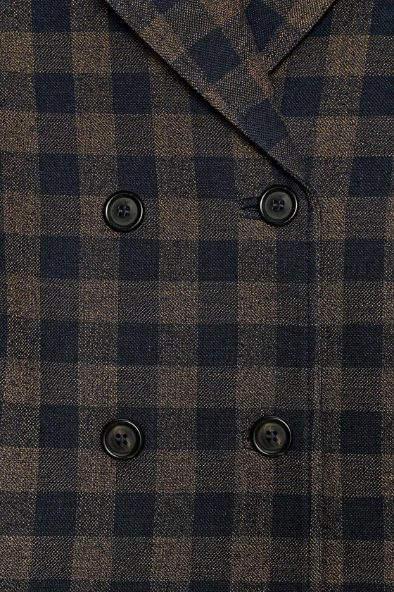 КУРТКА В КЛЕТКУ С ЗАПАХОМ — ZW COLLECTION