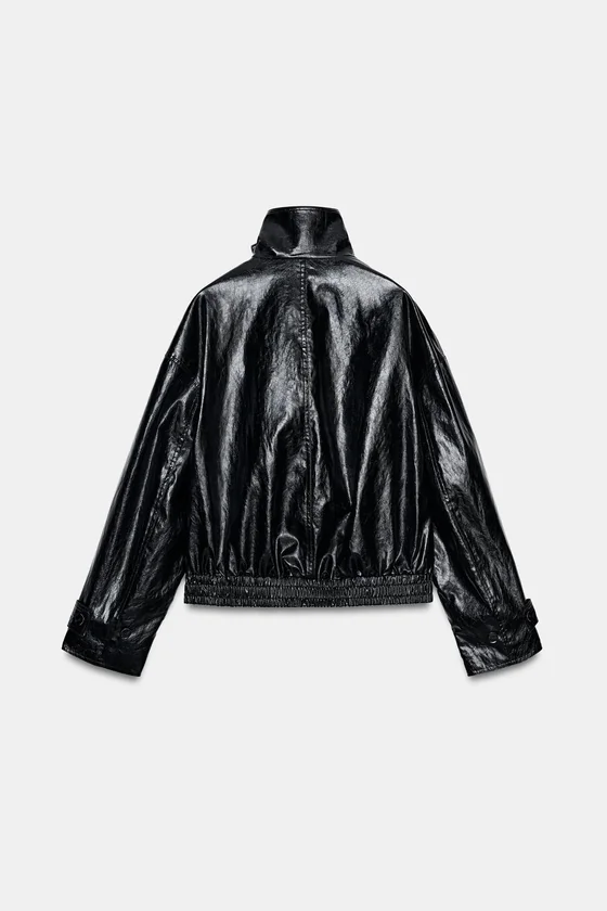 КУРТКА ИЗ ИСКУССТВЕННОЙ КОЖИ С ШАРФОМ — ZW COLLECTION