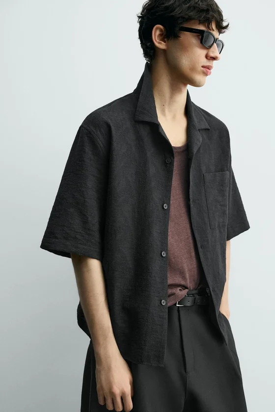 РУБАШКА СВОБОДНОГО КРОЯ JACQUARD