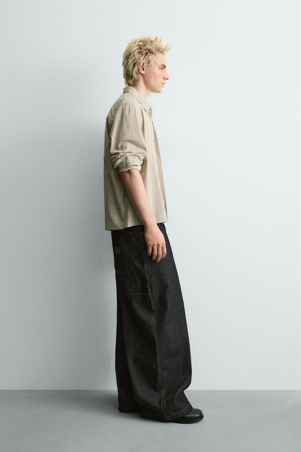 РУБАШКА В КЛЕТКУ С ПРИНТОМ АМУР