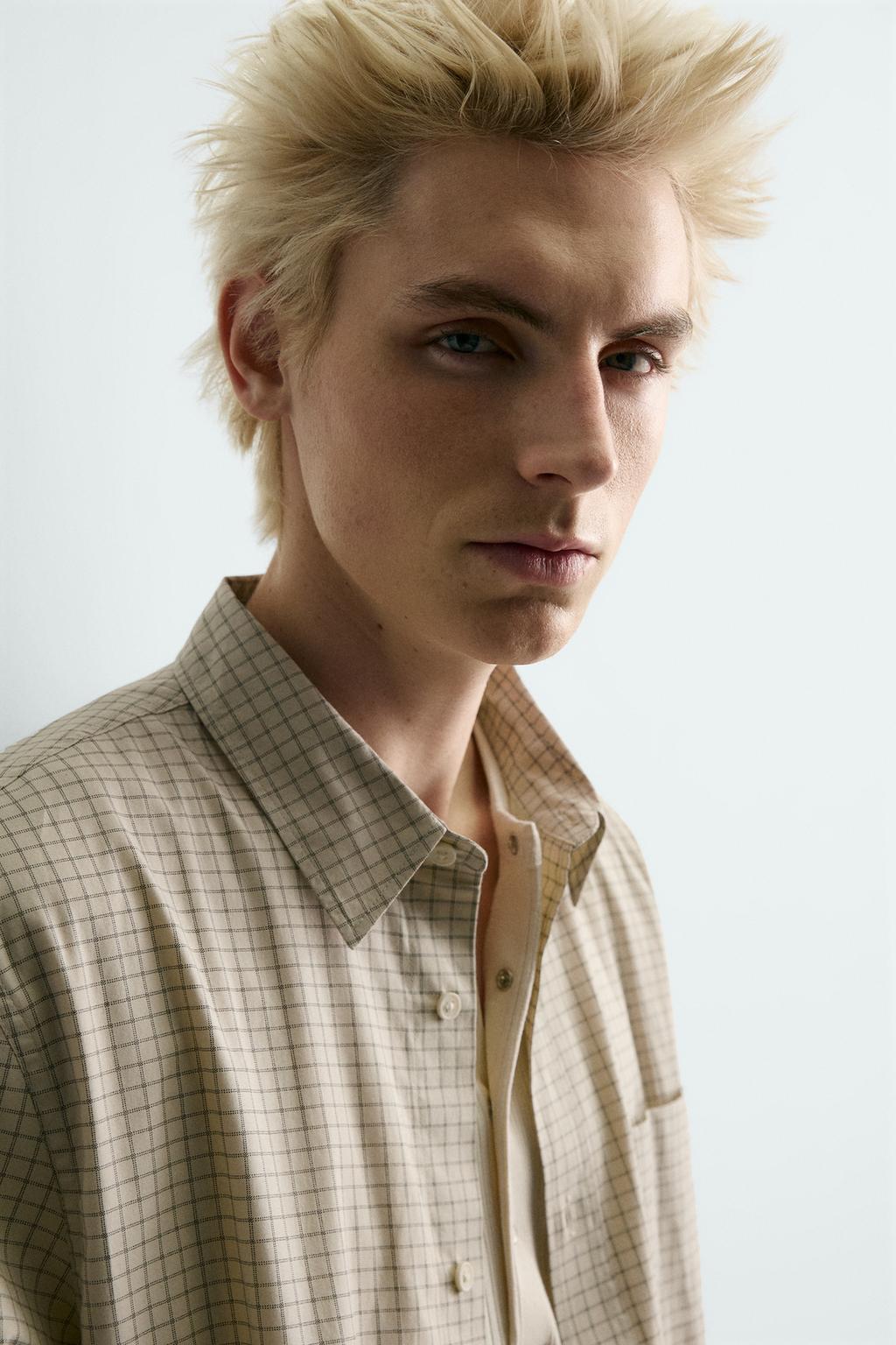 РУБАШКА В КЛЕТКУ С ПРИНТОМ АМУР