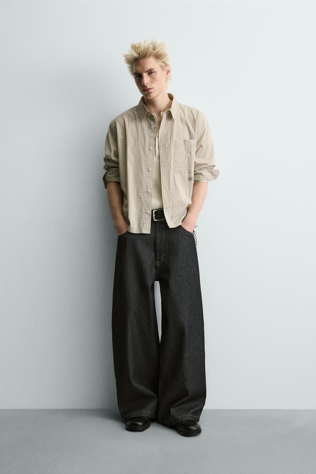 РУБАШКА В КЛЕТКУ С ПРИНТОМ АМУР