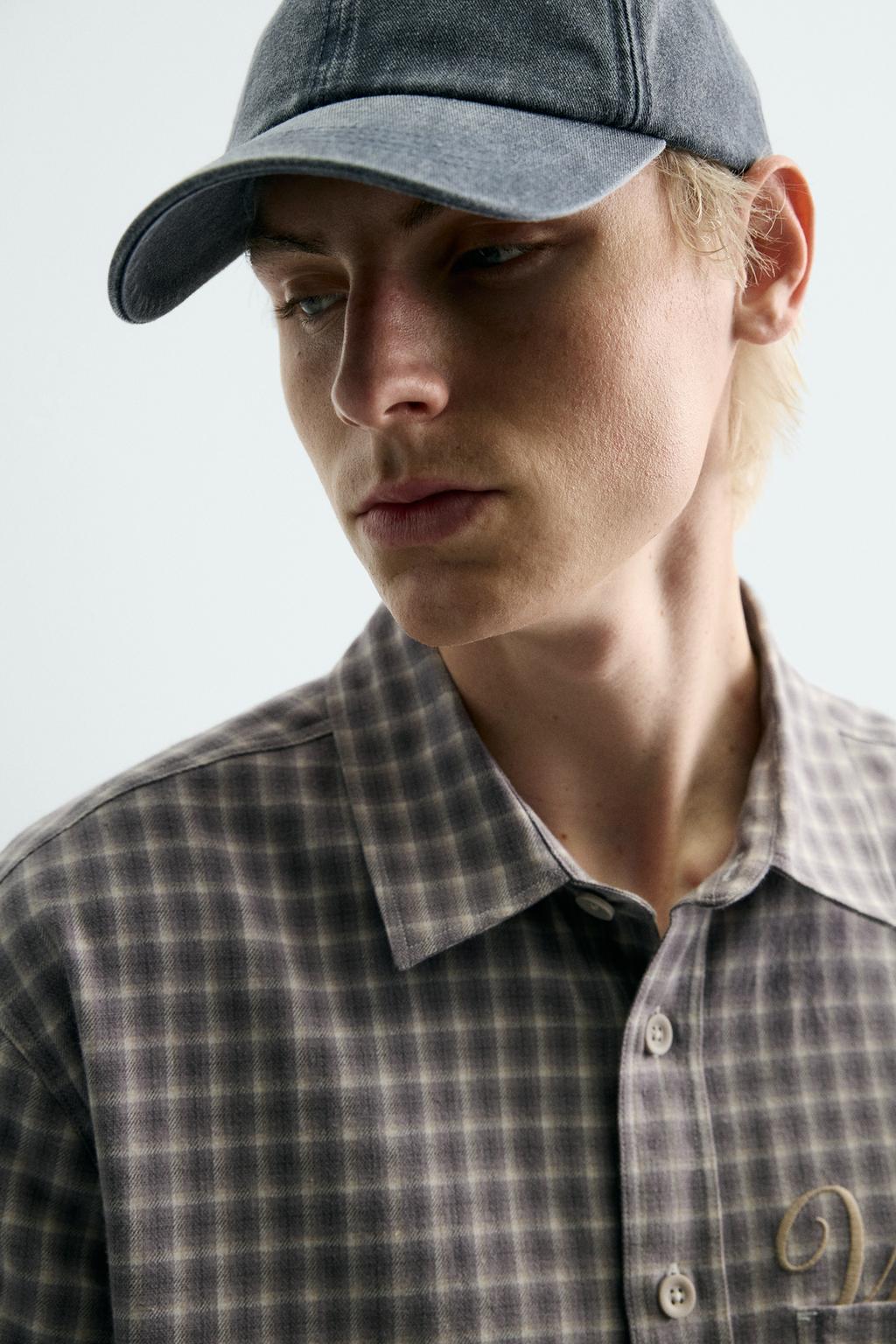 РУБАШКА В КЛЕТКУ ИЗ ФЛАНЕЛИ С ВЫШИВКОЙ