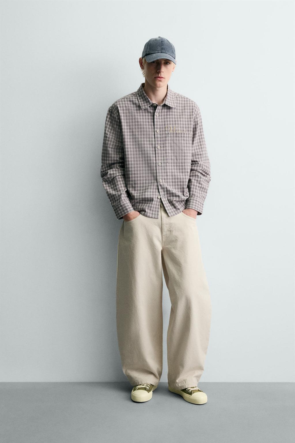 РУБАШКА В КЛЕТКУ ИЗ ФЛАНЕЛИ С ВЫШИВКОЙ