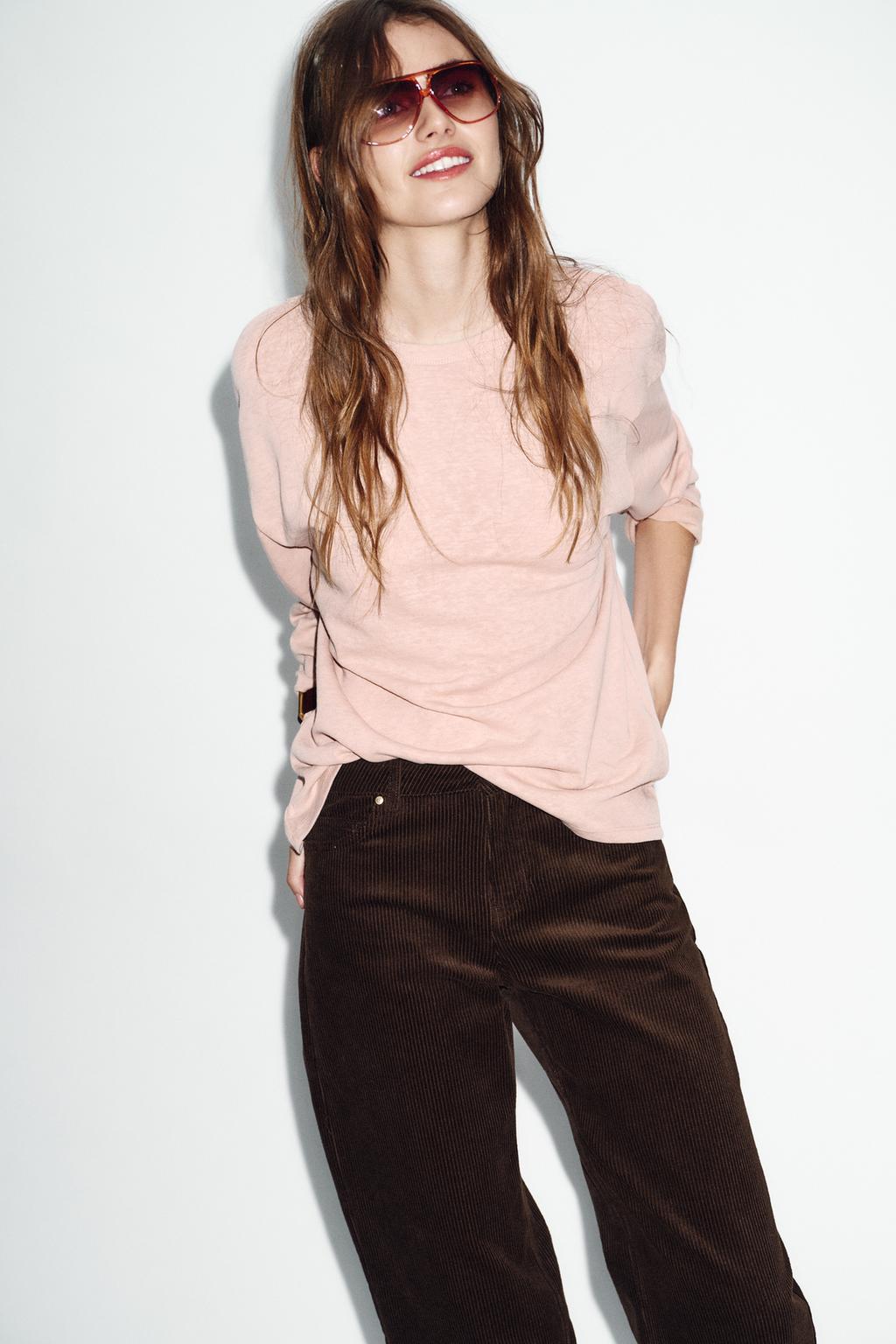 ФУТБОЛКА В СТИЛЕ РУСТИК С ДЛИННЫМИ РУКАВАМИ