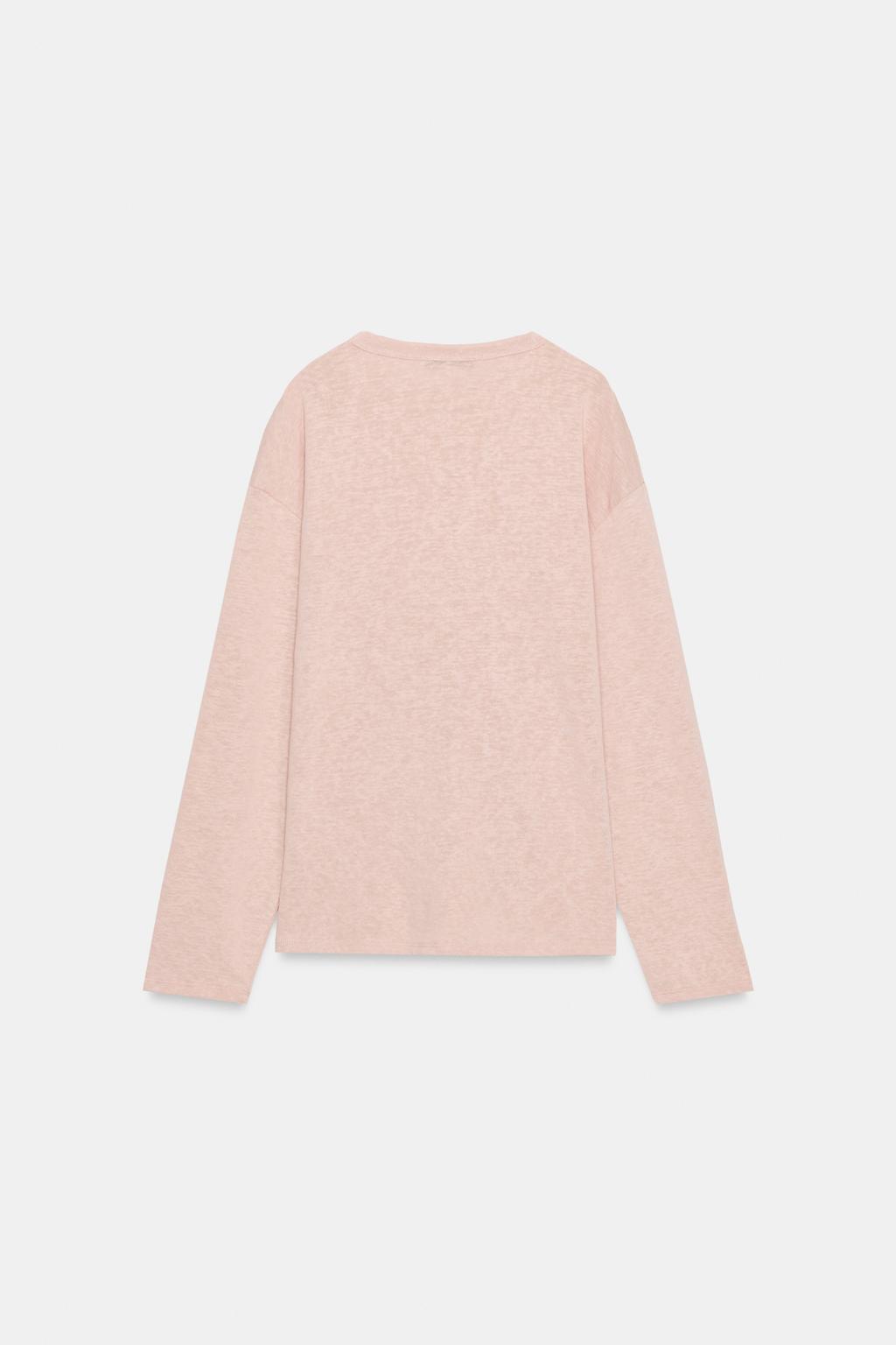 ФУТБОЛКА В СТИЛЕ РУСТИК С ДЛИННЫМИ РУКАВАМИ